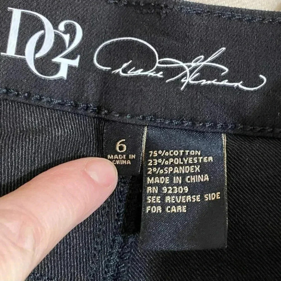 DG2 pants classic black embroidered fringe‎ hem pants size 6 Cowgir lDressy NEW - Picture 5 of 8